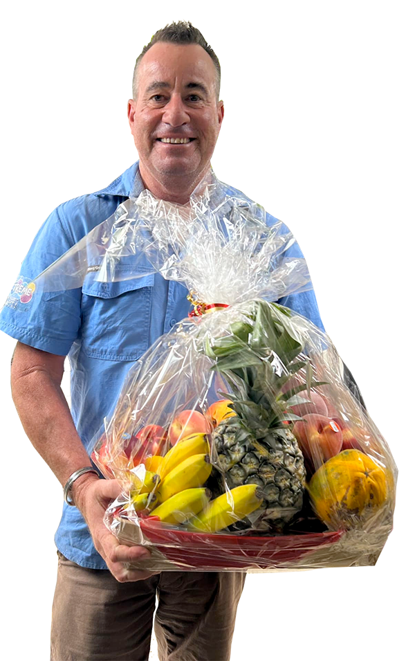 Brendan Delivering Fruit Basket